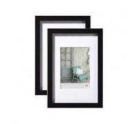 walther design Stockholm Wooden Picture Frame, Black, 20 x 30 cm, Pack of 2, EA030BD