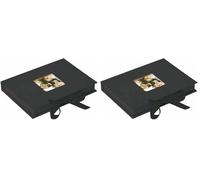 walther design Storage Boxes Black with Cover Cut-Out, Fun FB-112-B (Pack of 2)