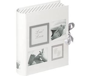 walther design Storage Boxes Grey with Cut-Out and Embossing, Baby Little Foot FB-173