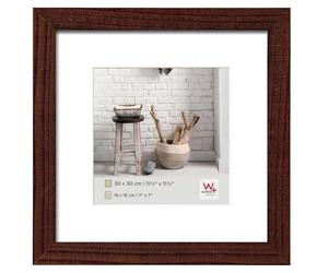 Walther Home Wooden Picture Frame - 12x12 inch - (Insert 7x7 inch) - Walnut