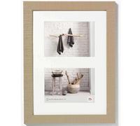 Walther Home Wooden Picture Frame - 14x10 inch (Insert for 2x 7x5 inch) Beige Br