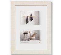 Walther Home Wooden Picture Frame - 14x10 inch (Insert for 2x 7x5 inch) Cream Wh