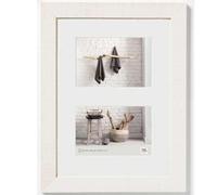 Walther Home Wooden Picture Frame - 14x10 inch (Insert for 2x 7x5 inch) Polar Wh