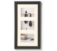 walther Design Picture Frame Black 3X 15x20 cm Gallery with PassepArtout, Home Wooden Frame HO352B