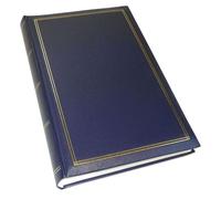 walther Design Photo Album Blue 300 Photos 10 x 15 cm Memo Album Imitation Leather with Embossing, Monza ME-140-L