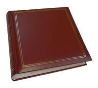 walther Design Photo Album Red 200 Photos 10 x 15 cm Memo Album Imitation Leather with Embossing, Monza ME-138-R