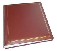 walther Design Photo Album Red 200 Photos 13 x 18 cm Memo Album Imitation Leather with Embossing, Monza ME-139-R