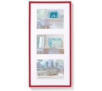 Walther New Lifestyle Multi Aperture Photo Frame Red for 3 6x4 Photos