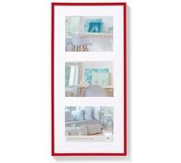 Walther New Lifestyle Multi Aperture Photo Frame Red for 3 7x5 Photos