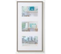 Walther New Lifestyle Multi Aperture Photo Frame Steel 18x9 inch for 3 6x4 Photo