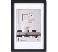walther Design Picture Frame Black 20 x 30 cm with PassepArtout, Steel Style Plastic Frame ES030B