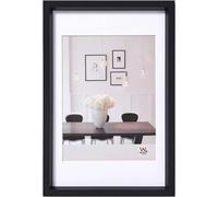 walther Design Picture Frame Black 30 x 45 cm with PassepArtout, Steel Style Plastic Frame ES045B