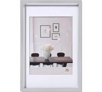 walther Design Picture Frame Silver 30 x 45 cm with PassepArtout, Steel Style Plastic Frame ES045S