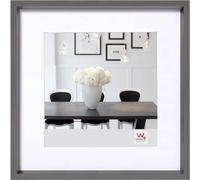 walther Design Picture Frame Steel 20 x 20 cm with PassepArtout, Steel Style Plastic Frame ES220D