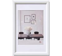 walther design Picture Frame White 40 x 50 cm with PassepArtout, Steel Style Plastic Frame ES050W