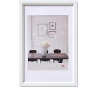 walther Design Picture Frame White 13 x 18 cm with PassepArtout, Steel Style Plastic Frame ES318W