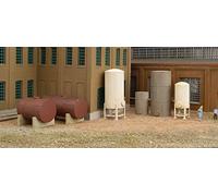 Walthers Cornerstone N Scale Modulars Storage Tanks pkg(6)