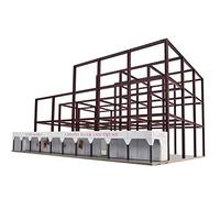 Walthers Skyscraper Construction Site Kit, 8-5/8 X 10-9/16 X 5-3/4" 21.9 X 26.8 X 14.6cm, Multi, (933-3761)