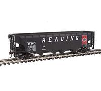 Walthers Trainline 931-1422 HO Scale Model Reading Offset Hopper, Black/Red 1:87