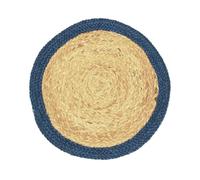 Walton & Co. 35cm Blue Fiesta Circular Jute Placemat