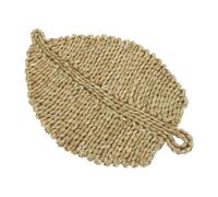 Walton & Co. 54cm Natural Woven Chunky Leaf Mat