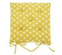 Walton & Co - Bumblebee Ochre 100% Cotton Seat Pad with Ties