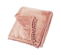 Walton & Co Cashmere Touch Blush Pink Fleece Throw