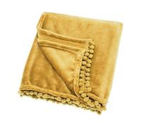 Walton & Co Cashmere Touch Saffron Fleece Throw