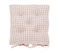 Walton & Co Gingham Plaster Pink Seat Pad With Ties