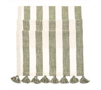 Walton & Co Olive Wide Stripe Table Runner 40X180Cm