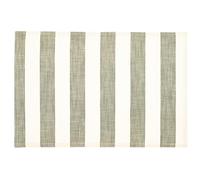 Walton & Co - Wide Stripe Olive Green 100% Cotton Kitchen Indoor/Outdoor Tableware (Placemat - Set of 2: 33cm x 45cm)
