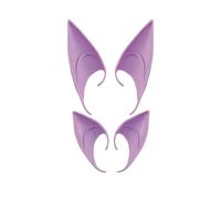 Waltonalice 1 Pair Elf Ears Latex Halloween Elf Ears Elf Ears Women's Costume Masquerade Accessories Elf Ear Jewellery Elf Vampire Ears for Cosplay Christmas Halloween Carnival Long Sleeve Purple