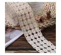Waltonalice 15 Yards Spitzenband Spitze Borte Beige Vintage spitzenbordüre Spitzenblumen Stickerei Spitzenband zum Nähen für Hochzeit Tischdeko Basteln Geschenkband 12# breit 5.5 cm