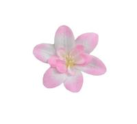 Waltonalice Artificial Flower Heads 8 cm Fake Orchid Flower Head Artificial Flowers Small for Home Garden Wedding Party Table Decoration Home DIY Crafts Scrapbooking Headbands Light Pink Pack of 12