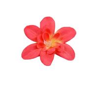 Waltonalice Artificial Flower Heads 8 cm Fake Orchid Flower Head Artificial Flowers Small for Home Garden Wedding Party Table Decoration Home DIY Crafts Scrapbooking Headbands Sunset Red Pack of 12