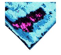 Waltonalice Colour Sequin Fabric 5 mm Double-Sided Glitter Fabric Mesh Sequins Fabrics for Sewing Tablecloth Wedding/Bridesmaid Dresses Cushion 50 x 145 cm Blue Deep Pink