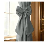 Waltonalice Pack of 2 Large Bow Decoration Gift Bow Satin Bow Christmas Tree Bow Car Bow for Curtain Party Decoration Wall Decoration Wedding Silver Grey