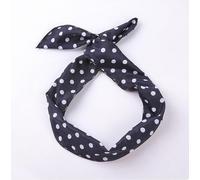 Waltonalice Polka Dot Headband Bendable Rabbit Ears Headband Bandana Rockabilly Wire Hair Bands Vintage Hair Band Headband Dirndl Hair Accessories for Women Navy Blue 1 Piece