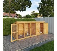 Waltons 10 X 4 Berkshire Wooden Shiplap Dog Kennel & Run