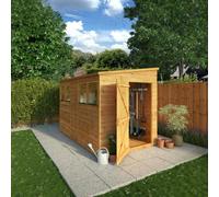 Waltons 10 X 6 Shiplap Pent Glass Glazed Modular Garden Storage Shed