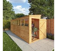 Waltons 16 X 4 Modular Shiplap Pent Garden Storage Shed