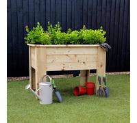 Waltons 1M Raised Planter Freestanding Rectangular Planting Trough With Pressure Treated Wood