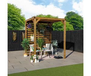 Waltons 2M X 2M Pressure Treated Wooden Pergola Garden Shelter
