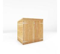 Waltons 3 X 5 Wooden Lawnmower Storage Shed Overlap Double Door Pent Garden Store