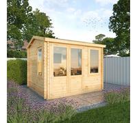 Waltons 3M X 3M Wooden 28mm Home Office Log Cabin Garden Room