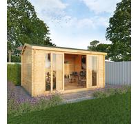 4.5m x 3.5m Mercia Home Office Studio - 28mm to 44mm logs - 44mm Logs