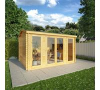 Waltons 4M X 3M 28mm Wooden Log Cabin Home Office Garden Room