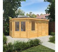 Mercia 5m x 3m 28mm Wall Corner Lodge Plus