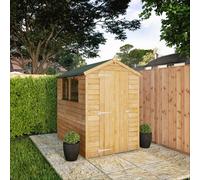 Waltons 6X4 Overlap Apex Shed Windows Single Door 6Ft X 4Ft