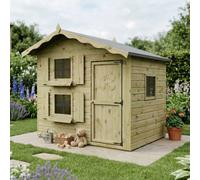 Waltons 7 X 5 Wooden Loft Playhouse Double Storey Garden Play House